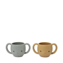 Konges Sløjd 2 Pak Drikkekop - Quarry Blue/Almond* Borddaekning