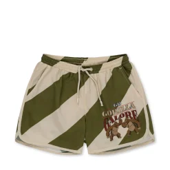 Konges Sløjd Asnou Badeshorts - Dark Olive/Creamy White*Born Badebukser & Bluser