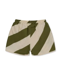 Konges Sløjd Asnou Badeshorts - Dark Olive/Creamy White*Born Badebukser & Bluser