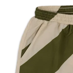 Konges Sløjd Asnou Badeshorts - Dark Olive/Creamy White*Born Badebukser & Bluser