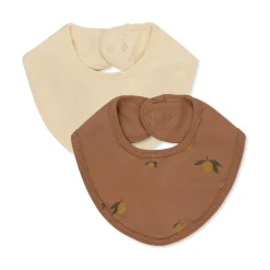 Konges Sløjd Basic 2 Pak Hagesmaek - Brown Lemon/Vanilla*Born Savlesmaekke