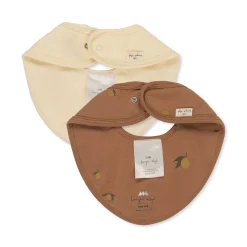 Konges Sløjd Basic 2 Pak Hagesmaek - Brown Lemon/Vanilla*Born Savlesmaekke