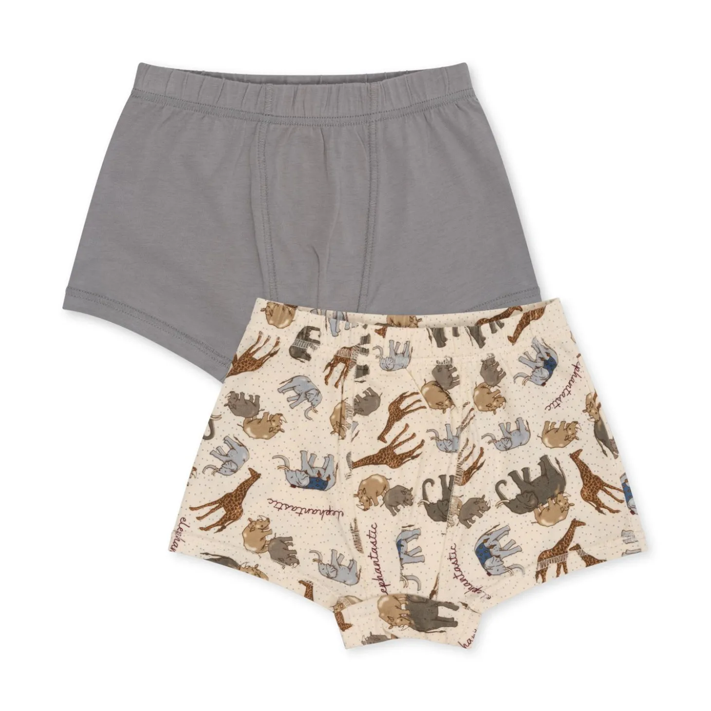 Konges Sløjd Basic 2-Pak Boksershorts - Elefantastic/Sleet*Born Sokker & Undertøj
