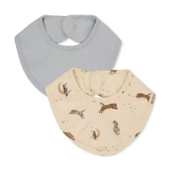 Konges Sløjd Basic 2-Pak Hagesmaek - Roar/Pearl Blue*Born Savlesmaekke
