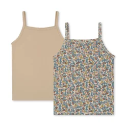 Konges Sløjd Basic 2-Pak Stroptop - Bibi Fleur/Brazilian Sand*Born Sokker & Undertøj