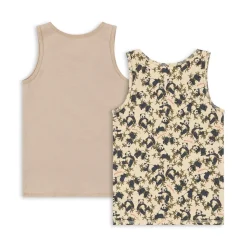 Konges Sløjd Basic 2-Pak Tanktop - Panda/Oxford Tan*Born Sokker & Undertøj