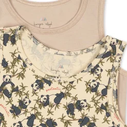 Konges Sløjd Basic 2-Pak Tanktop - Panda/Oxford Tan*Born Sokker & Undertøj