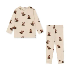 Konges Sløjd Basic Saet Med Bluse/Bukser - Christmas Teddy*Born Overdele