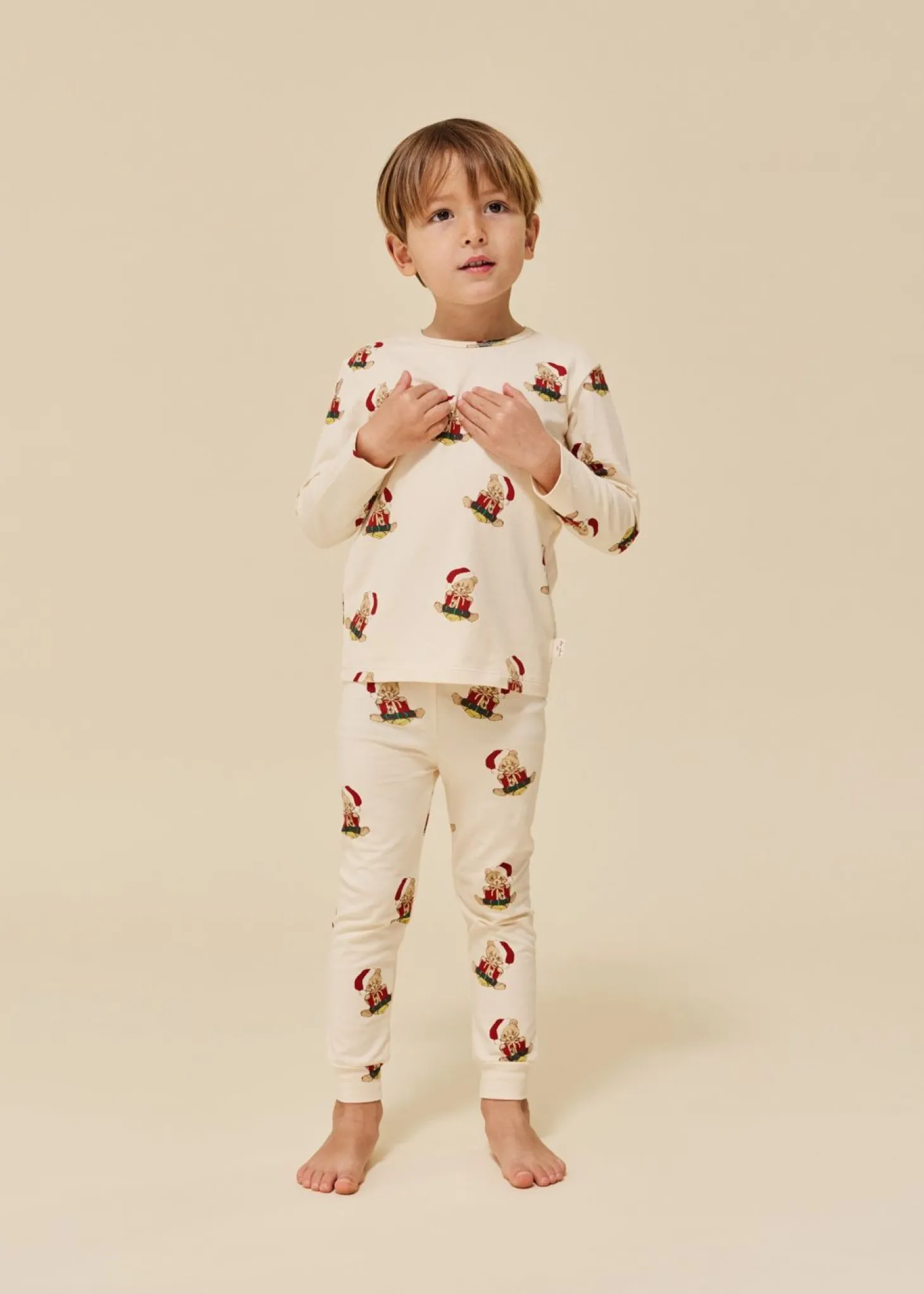 Konges Sløjd Basic Saet Med Bluse/Bukser - Christmas Teddy*Born Overdele