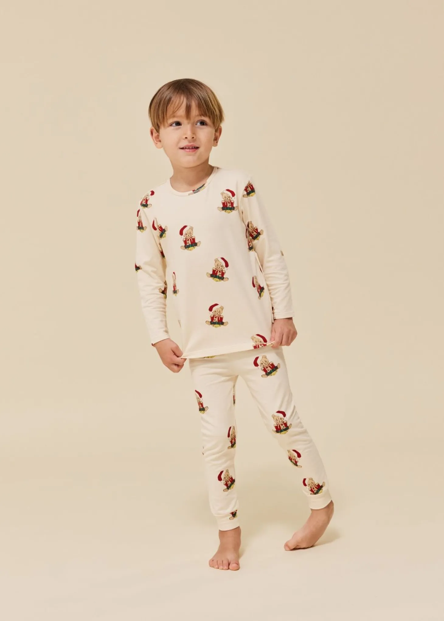 Konges Sløjd Basic Saet Med Bluse/Bukser - Christmas Teddy*Born Overdele