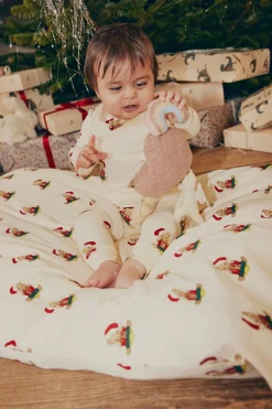 Konges Sløjd Basic Saet Med Bodystocking/Bukser - Christmas Teddy*Born Overdele