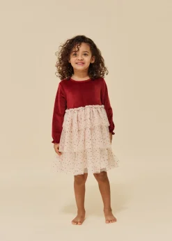 Konges Sløjd Belis Flojlskjole - Red Dahlia*Born Kjoler & Nederdele