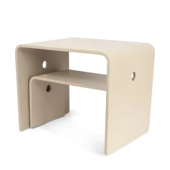Konges Sløjd Bornebord Med Skammel - Beige Grey* Dekoration & Indretning