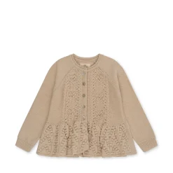 Konges Sløjd Cabby Cardigan Med Flaeser - Almond Milk*Born Cardigans