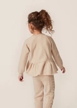 Konges Sløjd Cabby Cardigan Med Flaeser - Almond Milk*Born Cardigans