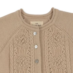 Konges Sløjd Cabby Cardigan Med Flaeser - Almond Milk*Born Cardigans