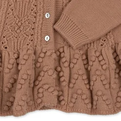 Konges Sløjd Cabby Cardigan Med Flaeser - Maple Sugar*Born Cardigans