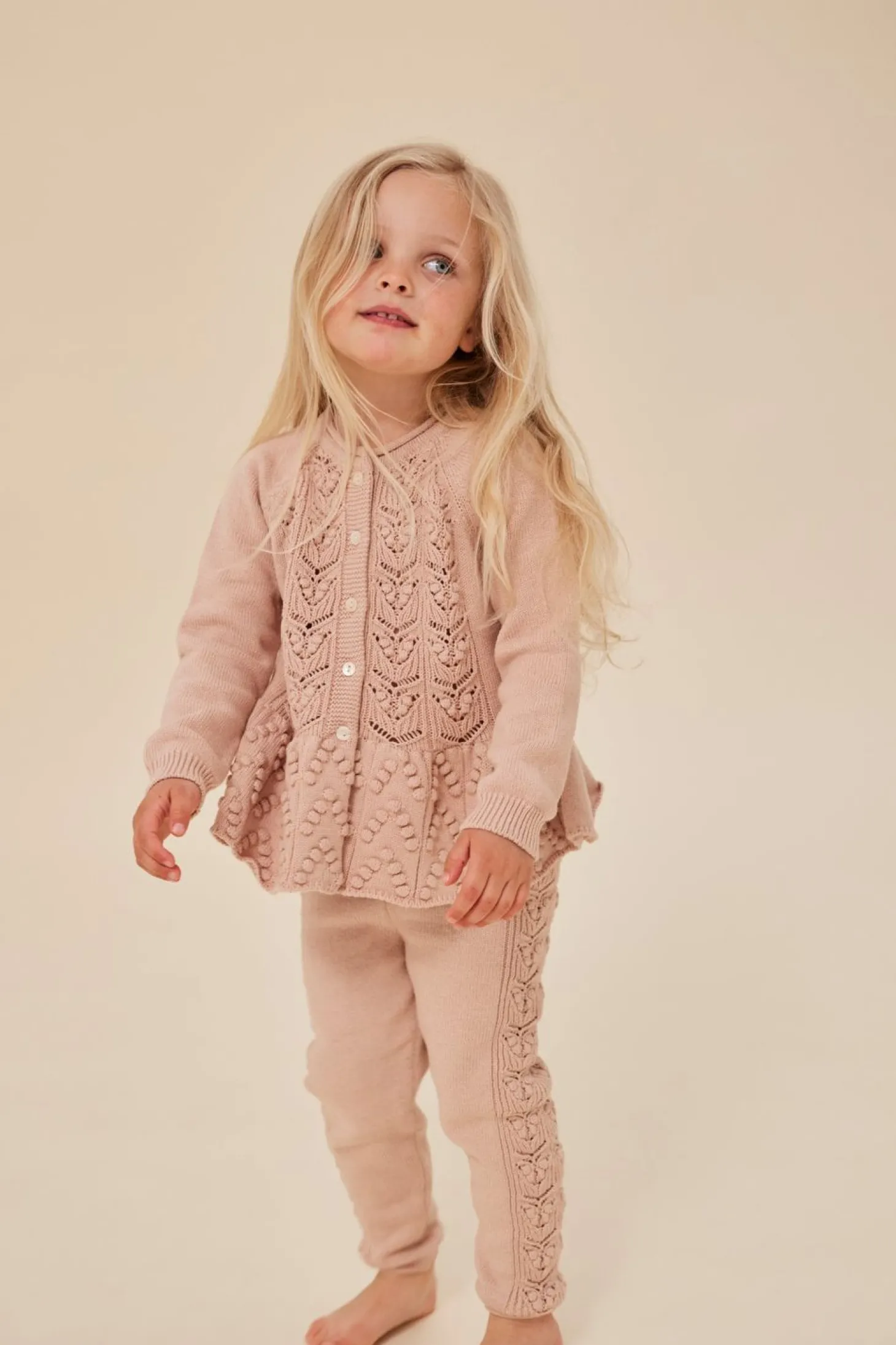 Konges Sløjd Cabby Strikkede Bukser - Peach Blush*Born Bukser & Shorts