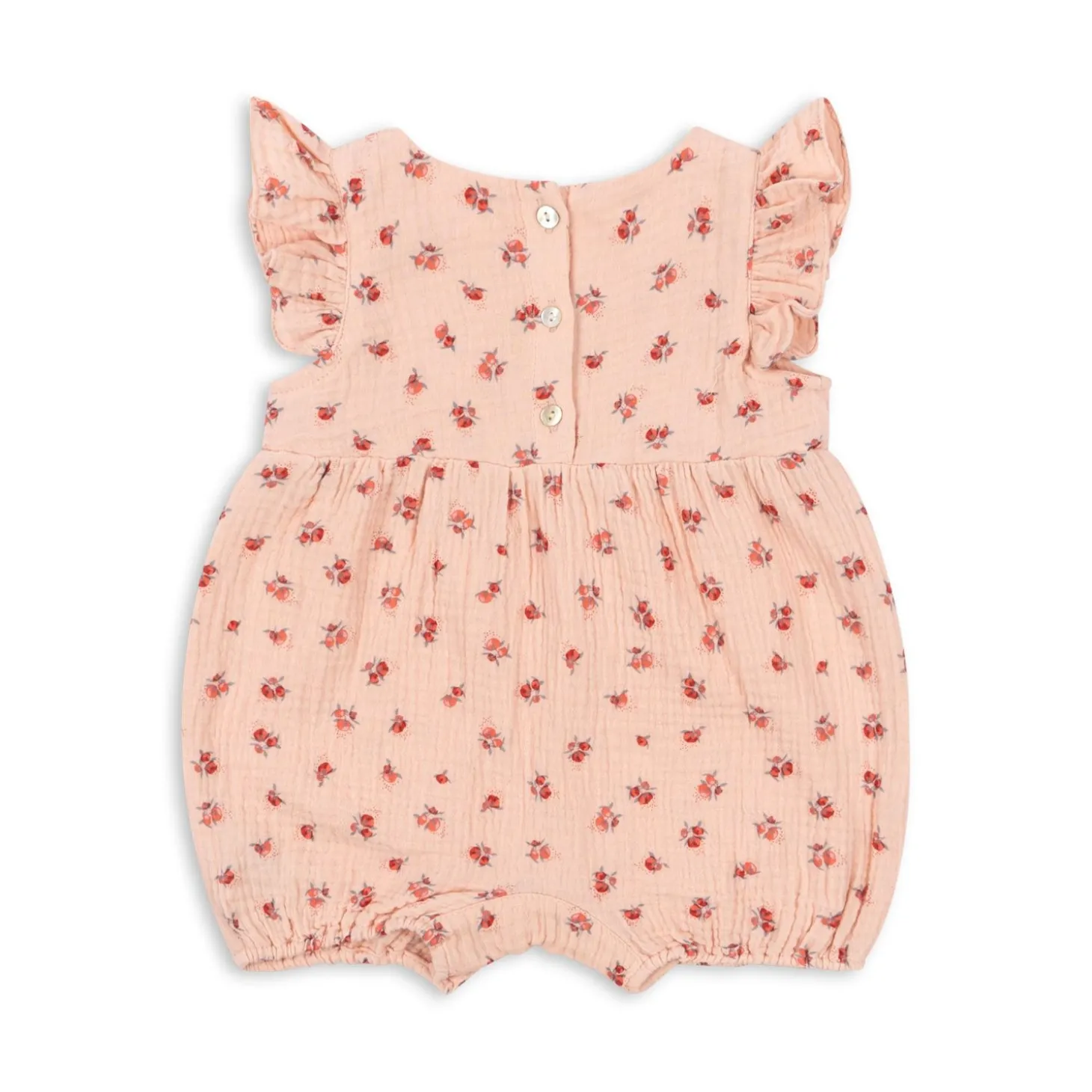 Konges Sløjd Coco Romper Med Flaeser - Peonia Pink*Born Heldragter
