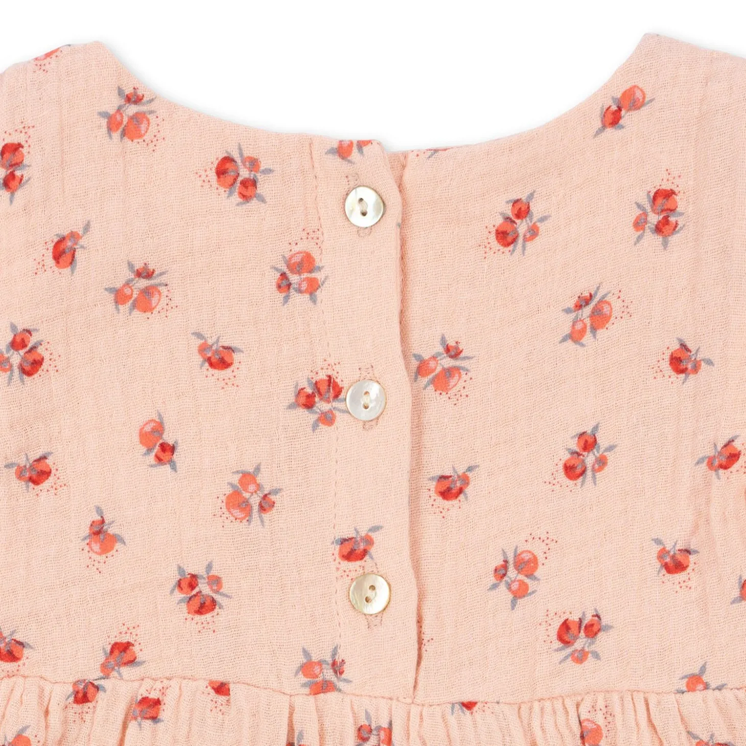 Konges Sløjd Coco Romper Med Flaeser - Peonia Pink*Born Heldragter