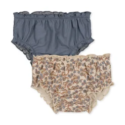 Konges Sløjd Collette 2-Pak Bikiniunderdel Til Baby - Orangery Blue*Born Badebukser & Bluser