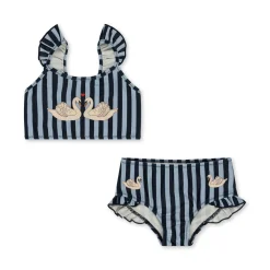 Konges Sløjd Dea Bikini Med Flaeser - Navy Stripe*Born Badedragter & Bikinis