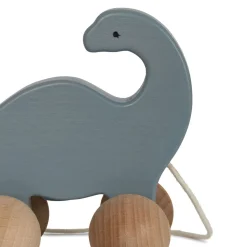 Konges Sløjd Dino Traekdyr I Trae - Blue* Traelegetøj