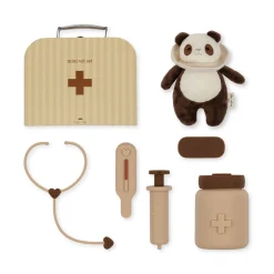 Konges Sløjd Dyrlaegesaet I Silikone Panda - Beige* Aktivitetslegetøj