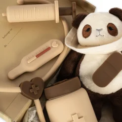 Konges Sløjd Dyrlaegesaet I Silikone Panda - Beige* Aktivitetslegetøj