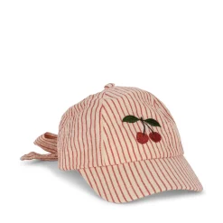Konges Sløjd Ellie Kasket Med Slojfe - Amour Stripe*Born Hatte & Huer