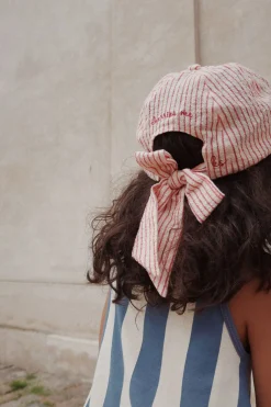 Konges Sløjd Ellie Kasket Med Slojfe - Amour Stripe*Born Hatte & Huer