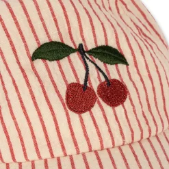 Konges Sløjd Ellie Kasket Med Slojfe - Amour Stripe*Born Hatte & Huer