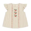 Konges Sløjd Ellie Top Med Flaeser - Tea Stripe*Born Overdele