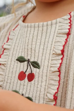 Konges Sløjd Ellie Top Med Flaeser - Tea Stripe*Born Overdele