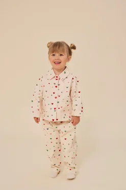 Konges Sløjd Fen Skjortejakke - Multi Heart Blush*Born Overdele