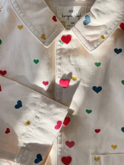 Konges Sløjd Fen Skjortejakke - Multi Heart Blush*Born Overdele