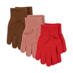 Konges Sløjd Filla Handsker - Rose/Pecan/Scarlet*Born Vinter-Accessories