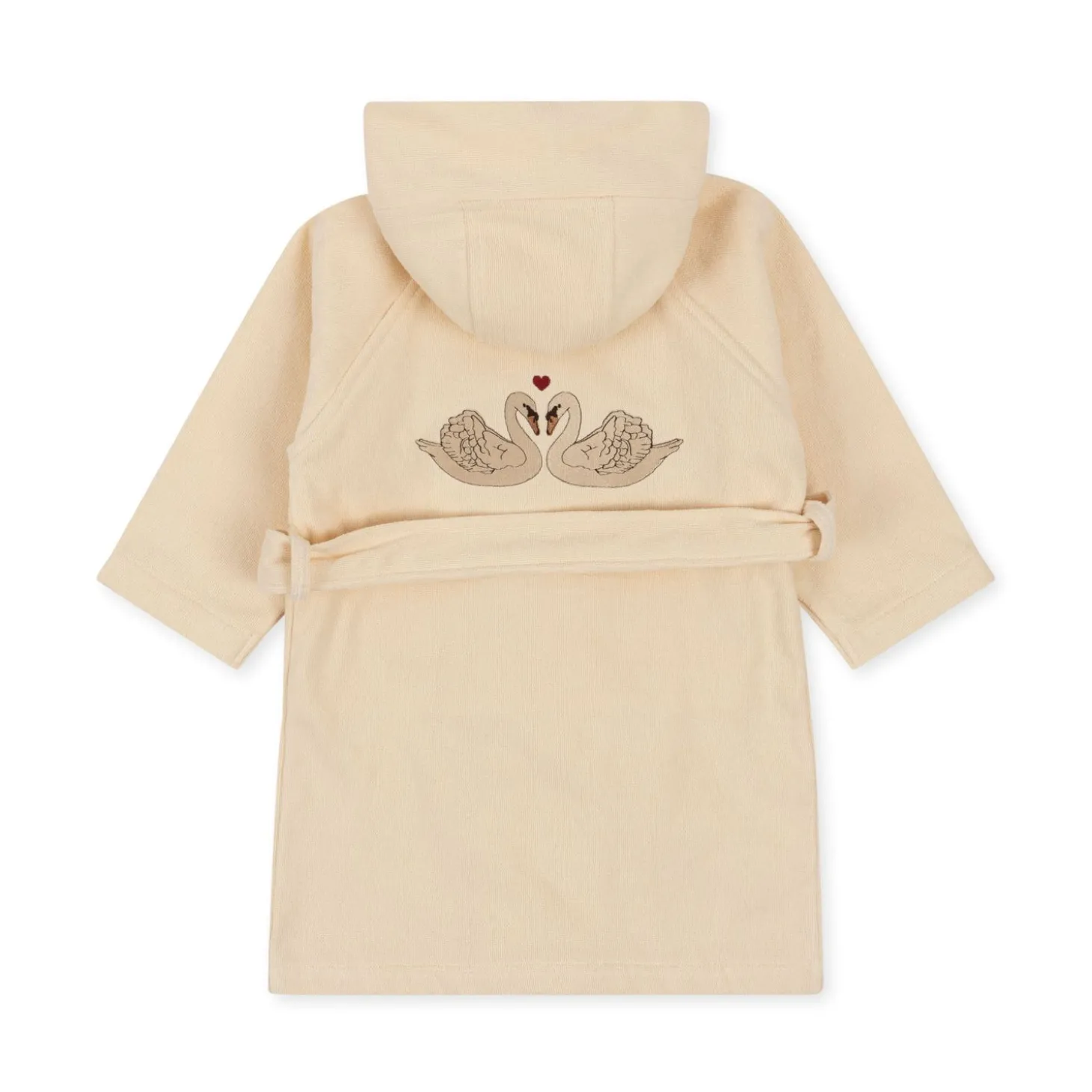 Konges Sløjd Frottebadekabe Med Broderi - Swan* Håndklæder & Badekåber