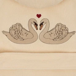 Konges Sløjd Frottebadekabe Med Broderi - Swan* Håndklæder & Badekåber