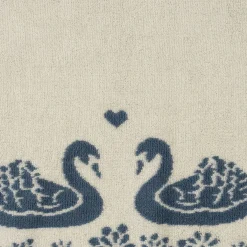 Konges Sløjd Frottehandklaede Med Jacquardmonster - Swan* Håndklæder & Badekåber
