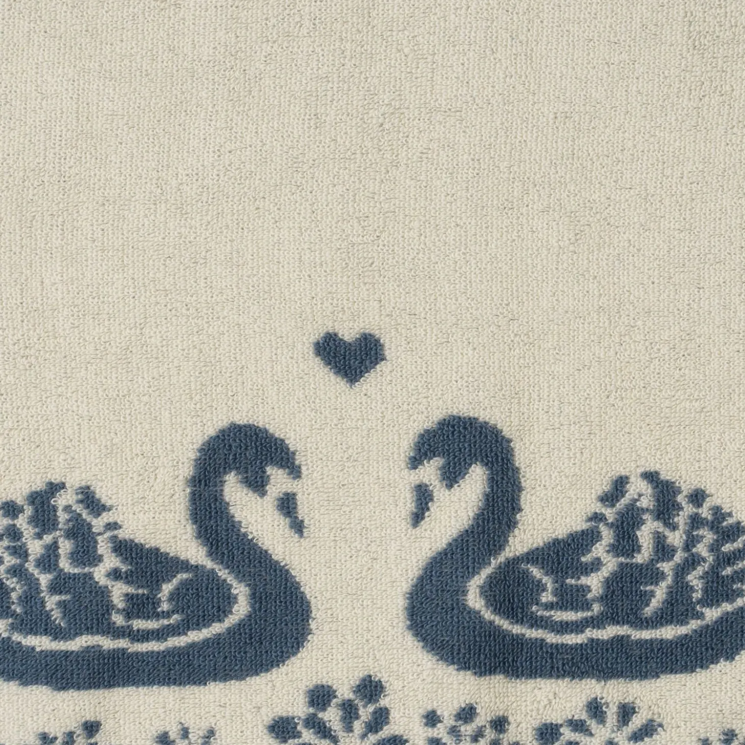 Konges Sløjd Frottehandklaede Med Jacquardmonster - Swan* Håndklæder & Badekåber