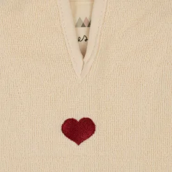 Konges Sløjd Frotteponcho Med Broderi - Swan* Håndklæder & Badekåber