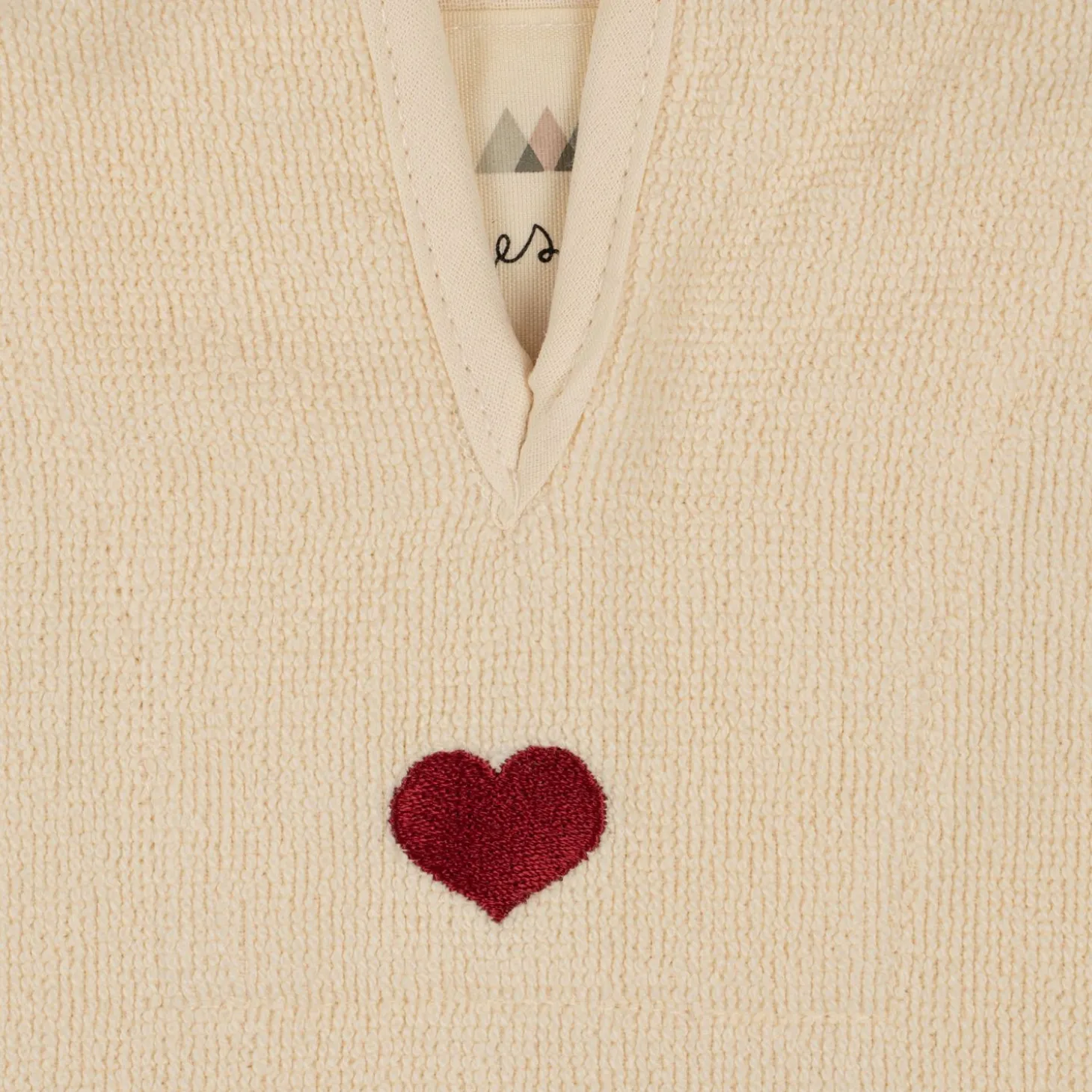 Konges Sløjd Frotteponcho Med Broderi - Swan* Håndklæder & Badekåber