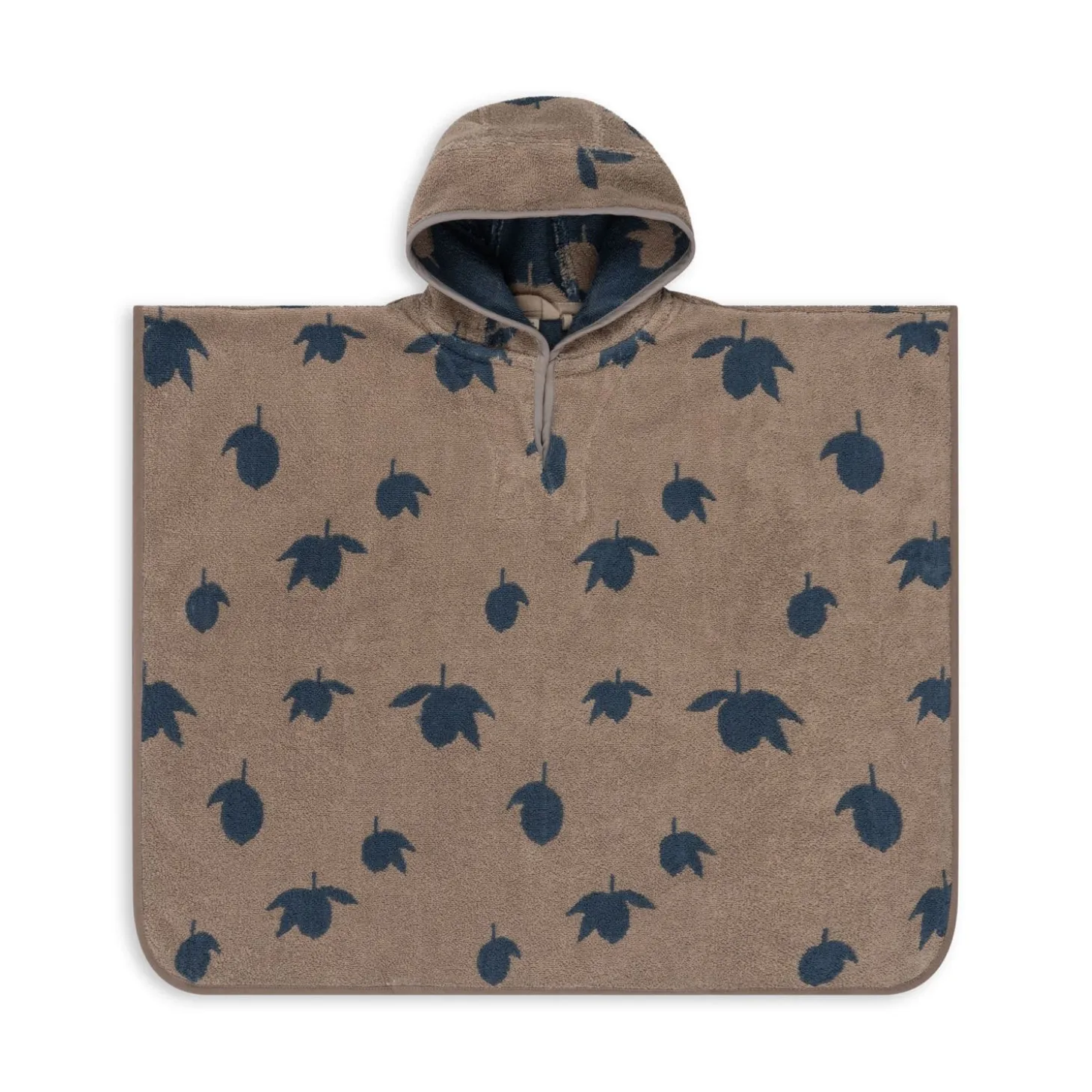 Konges Sløjd Frotteponcho Med Jacquardmonster - Lemon* Håndklæder & Badekåber