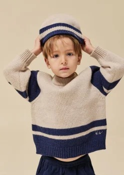 Konges Sløjd Hardy Strikket Hue - Beige Melange*Born Hatte & Huer