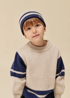 Konges Sløjd Hardy Strikket Hue - Beige Melange*Born Hatte & Huer