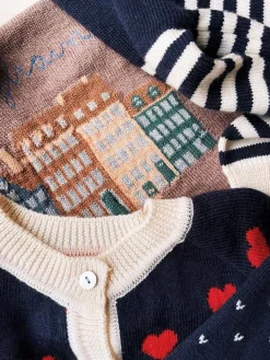 Konges Sløjd Heart Cardigan - Navy*Born Cardigans