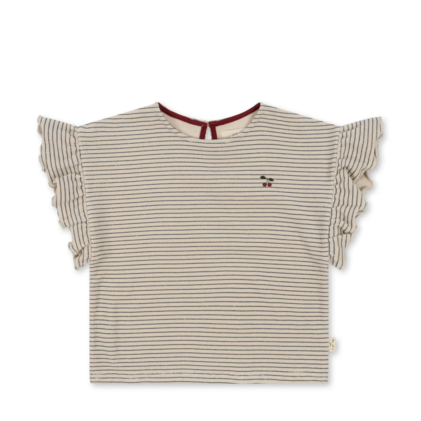 Konges Sløjd Itty T-Shirt Med Flaeser - Stripe Bluie*Born Overdele
