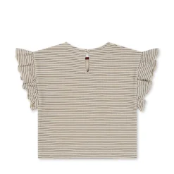 Konges Sløjd Itty T-Shirt Med Flaeser - Stripe Bluie*Born Overdele