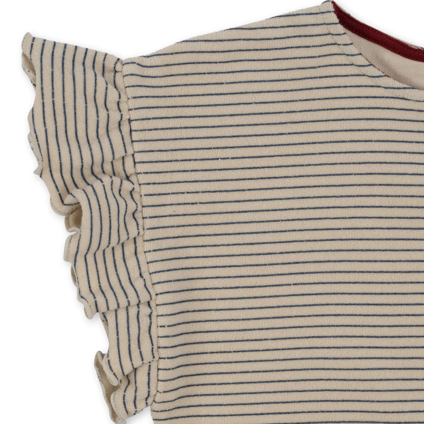 Konges Sløjd Itty T-Shirt Med Flaeser - Stripe Bluie*Born Overdele
